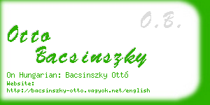 otto bacsinszky business card