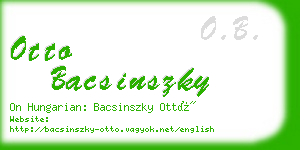 otto bacsinszky business card